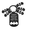 Personalized Superhero Daddy Keychain with Kids Names Gift for Father - image 10