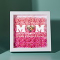 Custom Photo Flower Shadow Box Personalized Heart Gradient Pink Flower Shadowbox Frame Gift for Mom - image 3
