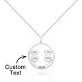 Custom Engraved Necklace Circle Hearts Mom Pendant Necklace Creative Gift - image 4