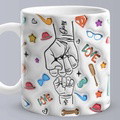 Personalized 3D Inflated Effect Kids Name Mug - Perfect Father's Day Gift - image 1