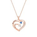 Personalized Heart Necklace Custom Family Name Birthstone Necklace Gift for Mother Grandma - image 6