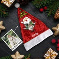 Personalized Sequins Santa Hat Custom Christmas Hats for Holidays Xmas Party Supplies - image 4