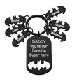 Personalized Superhero Daddy Keychain with Kids Names Gift for Father - image 12