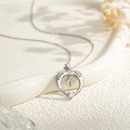 Personalized Birthstone Necklace Custom Baby Feet Heart Necklace Birthday Gift for New Mom - image 7