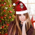 Personalized Sequins Santa Hat Custom Christmas Hats for Holidays Xmas Party Supplies - image 3