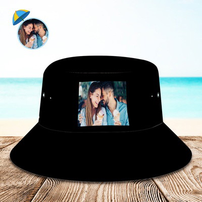 Custom Photo Bucket Hat Personalized Summer Sun Hat Fisherman Cap