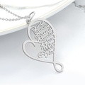 Heart-shaped Name Necklace Custom 1-8 Names Family Nameplate Necklace 925 Sterling Silver - image 10