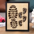 Personalized Footprints Wooden Frame Custom Family Member Names Father's Day Gift - image 7
