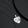 Women's Heart Photo Engraved Tag Necklace with Engraving Stainless Steel - image 6
