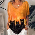 Women's V-neck short sleeves loose - image 6