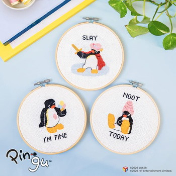 CHEEKY PINGU™ - Cross Stitch Trio Kit