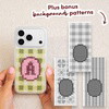 STRAWBERRY MATCHA PERSONALISED INITIALS - Cross Stitch Phone Case Kit