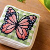 GINGHAM BUTTERFLY - Needlepoint Pouch Kit