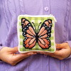 GINGHAM BUTTERFLY - Needlepoint Pouch Kit