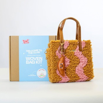 BLUSH & BROWN WAVEY - Woven Tote Bag Kit