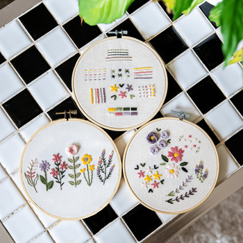 DELUXE FLORAL SAMPLER - Embroidery Kit