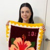 Hibiscus Stamps - XL Latch Hook Rug Kit