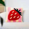 STRAWBERRY RIPE STRIPES - Latch Hook Cushion Kit