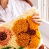 Earthy Wild Blooms - Latch Hook Cushion Kit
