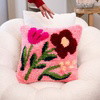 Fuchsia Wild Blooms - Latch Hook Cushion Kit