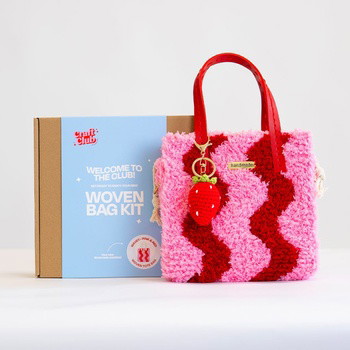 Pink & Red Wavey - Woven Tote Bag Kit