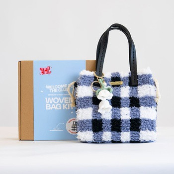 Black Gingham - Woven Tote Bag Kit