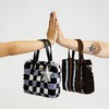 Chocolate Pinstripe - Woven Tote Bag Kit