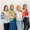 RED GINGHAM - Woven Tote Bag Kit