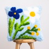 Baby Blue Wild Blooms - Latch Hook Cushion Kit