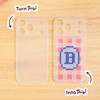 PREPPY PINK PERSONALISED INITIALS - Cross Stitch Phone Case Kit