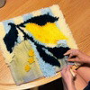 LEMON RIPE STRIPES - Latch Hook Cushion Kit