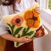 Earthy Wild Blooms - Latch Hook Cushion Kit
