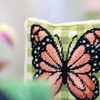 GINGHAM BUTTERFLY - Needlepoint Pouch Kit