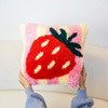 STRAWBERRY RIPE STRIPES - Latch Hook Cushion Kit