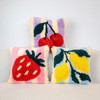LEMON RIPE STRIPES - Latch Hook Cushion Kit