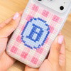 PREPPY PINK PERSONALISED INITIALS - Cross Stitch Phone Case Kit