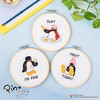 CHEEKY PINGU™ - Cross Stitch Trio Kit