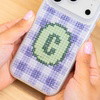 LAVENDER SAGE PERSONALISED INITIALS - Cross Stitch Phone Case Kit