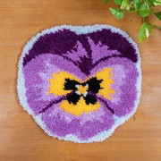 PRECIOUS PANSY - Latch Hook Rug Kit