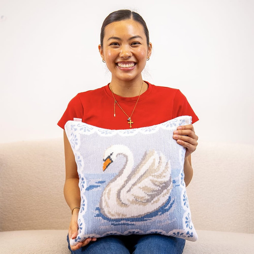 ODETTE SWAN - Tapestry Needlepoint Cushion Kit