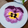 PRECIOUS PANSY - Latch Hook Rug Kit