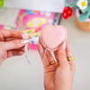 Patchwork Heart - Moss Coaster Kit