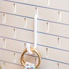 White 10 Pack Hooks for Pegboard
