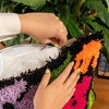 PRETTY PETALS BLACK - Latch Hook Cushion Kit