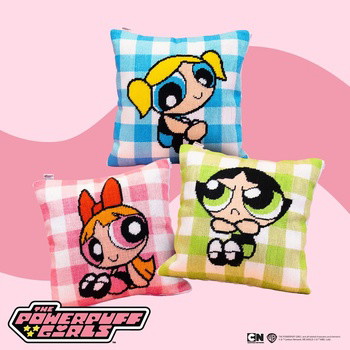 THE POWERPUFF GIRLS™ TRIO - Needlepoint Cushion Bundle