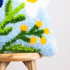 Baby Blue Wild Blooms - Latch Hook Cushion Kit