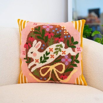 BOUNDING BUNNY - Tapestry Needlepoint Cushion Kit