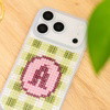STRAWBERRY MATCHA PERSONALISED INITIALS - Cross Stitch Phone Case Kit