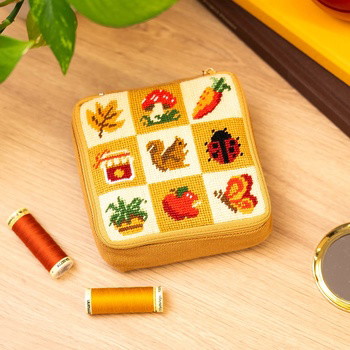 FALL HARVEST CHARMS - Needlepoint Pouch Kit