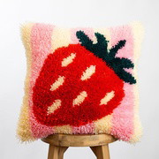 STRAWBERRY RIPE STRIPES - Latch Hook Cushion Kit